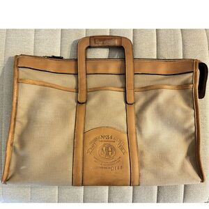 Vintage Marley Hodgson Ghurka Expediter No. 34 Canvas and Leather Briefcase